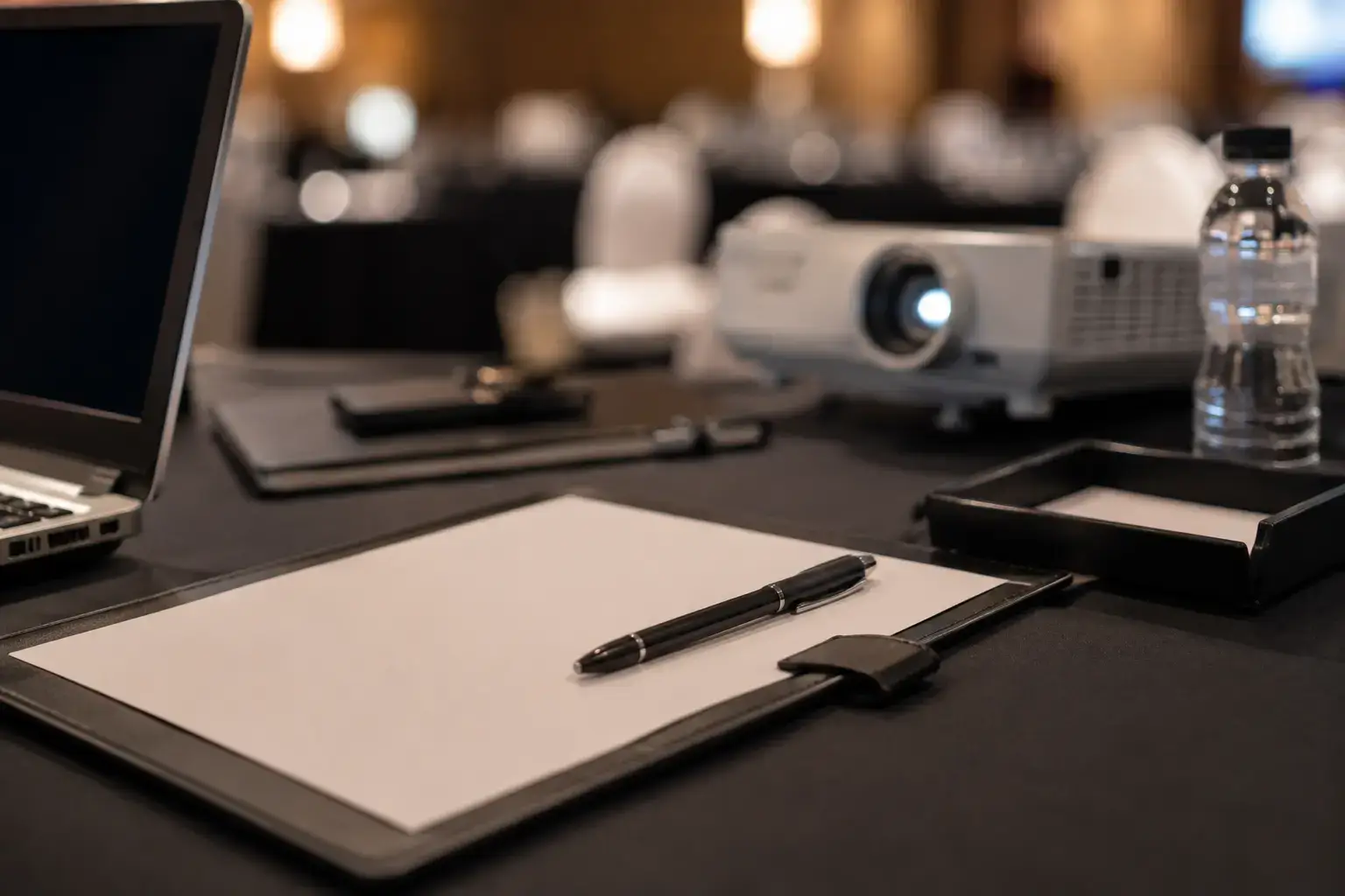 Elegant corporate event table setup by a corporate event planner in Bali