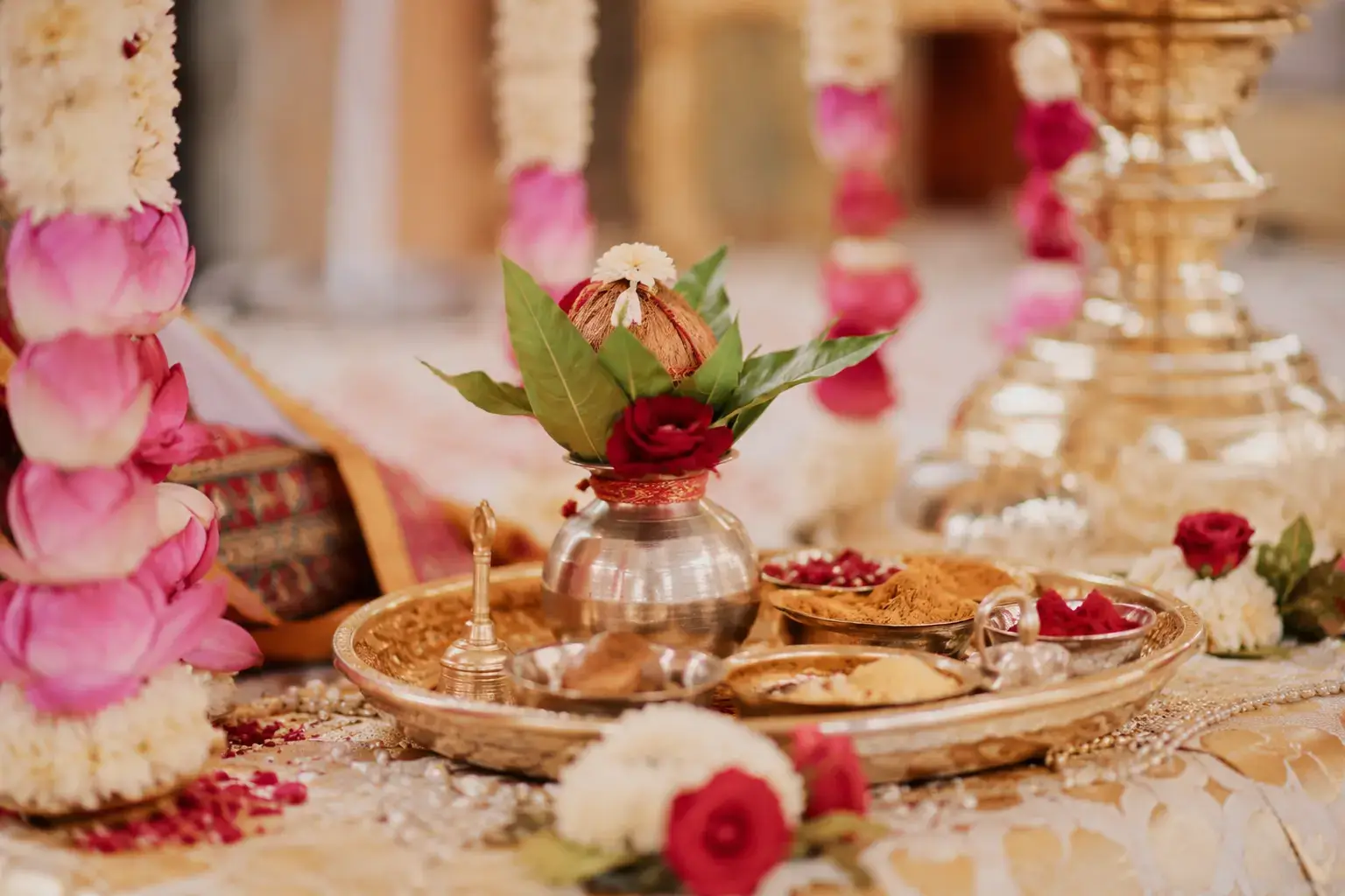 Indian Wedding Planner in Bali organizing Indian wedding décor, mandap styling, catering, and entertainment